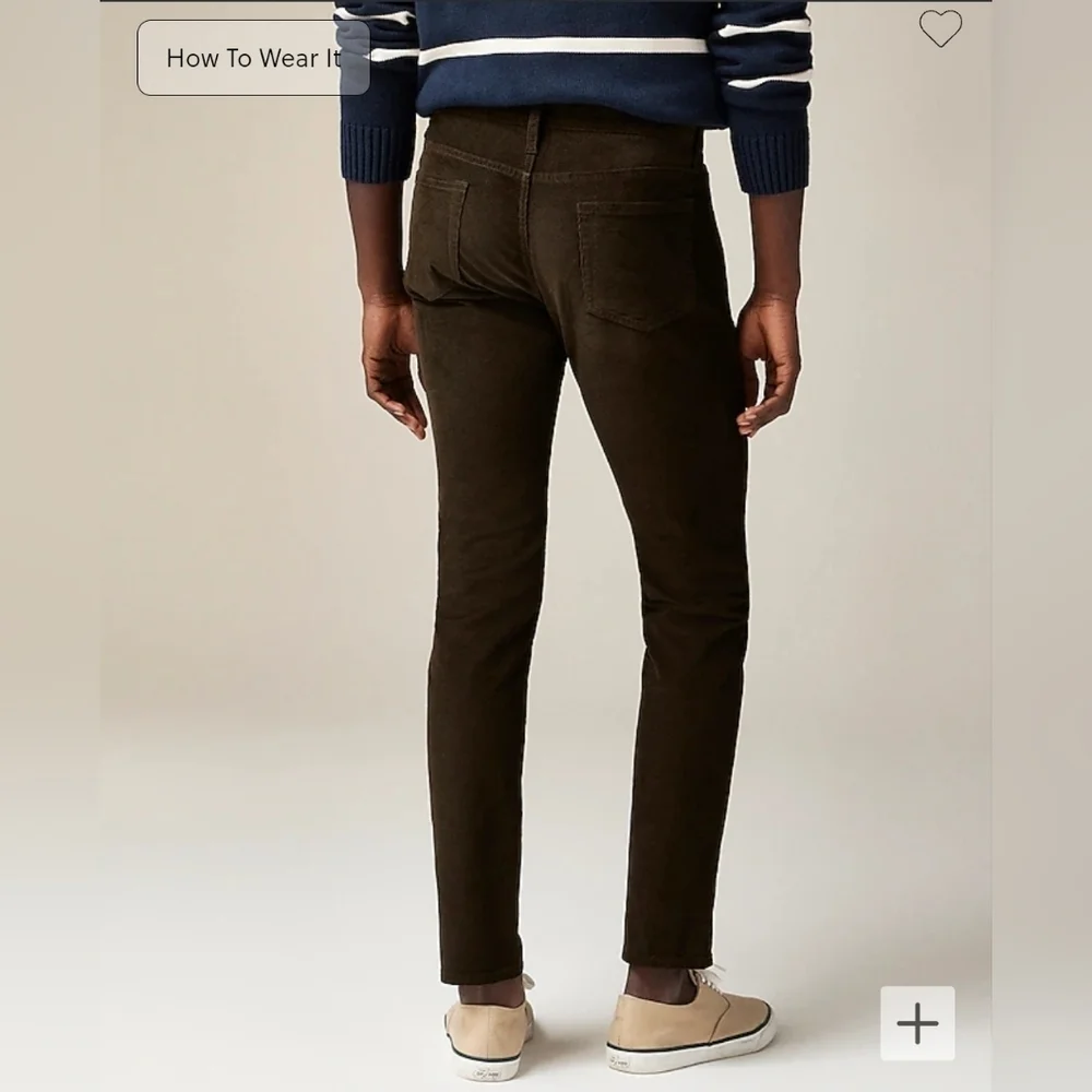 J Crew 484 Corduroy Pants Mens 30x30 Brown Slim Fit Traditional 5-Pocket Style‎